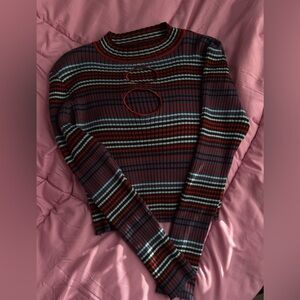Striped Long Sleeve Top - Multicolor